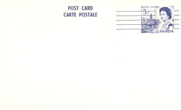 A42 11 Canada Carte Postale QEII 5c Blue Precancelled Fishing Village De Peche - 1953-.... Règne D'Elizabeth II