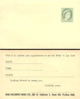 A42 6a Canada Carte Postale QEII 2c Green Bing Children Wear's Ltd - 1953-.... Regering Van Elizabeth II