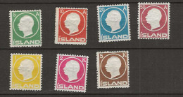 1912 MNH Iceland Facit 114-20 Postfris** - Neufs