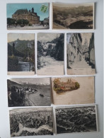 LOT DE 12 CARTES POSTALES ANCIENNES DE SUISSEWengen, Rorschach, Pontresina, Bale - Autres & Non Classés