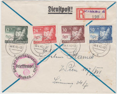10/2  Polen Einschreiben Umschlag RECO KRAKAU 1941 NACH WIEN - Otros & Sin Clasificación