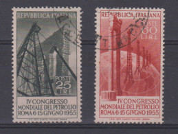 4e  Congres Mondial Du Petrole 692 Et 693 Yvert - 1946-60: Afgestempeld