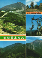 MULTIPLE VIEWS, SNEZKA, MOUNTAIN, ARCHITECTURE, SKI LIFT, CZECH REPUBLIC, POSTCARD - Tchéquie