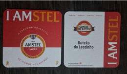 AMSTEL BRAZIL BREWERY  BEER  MATS - COASTERS # Bar  Buteco  Do LEOZINHO Front And Verse - Beer Mats