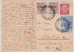 14/1 Griechenland  POSTKARTE 1942 NACH WIWEN - Briefe U. Dokumente