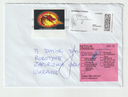 7828 UKRAINE UKRAINIA Zaporijjia Zaporojie NPAI RTS RETURN TO SENDER VIGNETTE CINDERELLA RUGBY LEAGUE DRAGONS CATALANS - Ukraine