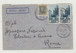 BUSTA SENZA LETTERA -POSTA AEREA - ANNULLO DESSIE DEL 1936 - ERITREA VERSO ITALIA - Marcophilie (Avions)