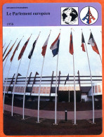 Le Parlement Européen 1958  Histoire De France  Affaires étrangères Fiche Illustrée - Storia