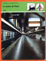 Le Métro De Paris 1898  Histoire De France  Transports Et Communications Fiche Illustrée - Storia