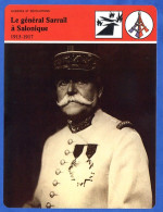 Le Général Sarrail à Salonique 1917 Histoire De France  Guerres Et Révolutions Fiche Illustrée - Geschiedenis