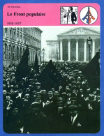 Le Front Populaire 1936 1937   Histoire De France  Vie Politique Fiche Illustrée - Geschiedenis