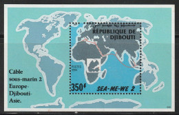 DJIBOUTI - BLOC N°10 ** (1994) "SEA-ME-WE-2" Câble Sous-marin. - Dschibuti (1977-...)