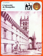 Université De Montpellier 1137 Medecine  Histoire De France  Vie Quotidienne Fiche Illustrée - Geschiedenis