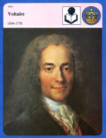 Voltaire 1694 1778  Histoire De France  Arts Fiche Illustrée - Geschiedenis