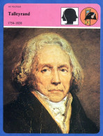 Talleyrand 1754 1838   Histoire De France  Vie Politique Fiche Illustrée - Geschichte