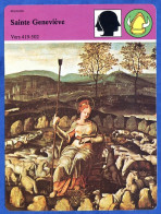 Sainte Geneviève Vers 419 502  Garde Moutons  Histoire De France  Religion Fiche Illustrée - Geschichte