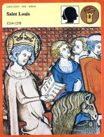 Saint Louis 1214 1270  Histoire De France  Chefs Etat Rois Nobles Fiche Illustrée - History