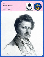 Saint Amant 1594 1661 Histoire De France  Arts Fiche Illustrée - Geschiedenis