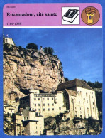 Rocamadour Cité Sainte 1166 1369 Histoire De France  Religion Fiche Illustrée - Histoire