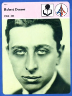 Robert Desnos 1900 1945   Histoire De France  Arts Fiche Illustrée - Histoire