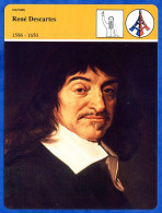 René Descartes 1596 1650   Histoire De France  Culture Fiche Illustrée - Geschichte
