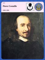 Pierre Corneille 1606 1684  Histoire De France  Arts Fiche Illustrée - Geschiedenis