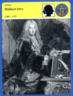 Philibert Orry 1689 1747   Histoire De France  Economie Fiche Illustrée - History
