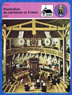 Pénétration Du Calvinisme En France 1555  Histoire De France  Religion Fiche Illustrée - History