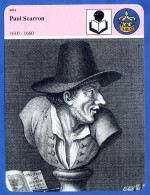 Paul Scarron 1610 1660  Histoire De France  Arts Fiche Illustrée - Histoire