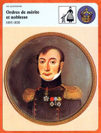 Ordres De Mérite Et Noblesse 1693 1830 Histoire De France Vie Quotidienne Fiche Illustrée - Histoire