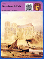 Notre Dame De Paris Construction 1163 à 1345 Histoire De France  Religion Fiche Illustrée - Histoire