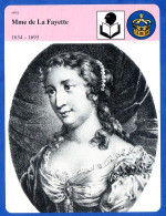 Mme De La Fayette 1634 1693  Histoire De France  Arts Fiche Illustrée - History
