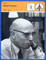 Michel Foucault 1926 1984 Histoire De France  Culture Fiche Illustrée - Histoire