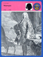 Maurepas 1701 1781  Histoire De France  Vie Politique Fiche Illustrée - Geschichte