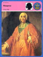 Maupeou 1714 1792   Histoire De France  Vie Politique Fiche Illustrée - Geschichte