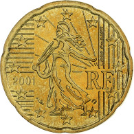 France, 20 Euro Cent, BU, 2001, MDP, Or Nordique, SUP, KM:1286 - Francia