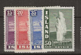 1938 MNH Iceland Mi 193-96 Postfris** - Ongebruikt