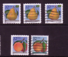Peaches & Pears - Used Stamps