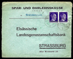 LETTRE DE GRENDELBUCH - 1942 - POUR STRASBOURG - Covers & Documents