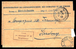 COURRIER D'ILLKIRCH-GRAFFENSTADEN - AFFRANCHISSEMENT (PAR ABONNEMENT) - 1933 -  - Lettres & Documents