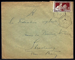 LETTRE DE GOERSDORF - 1925 - ID SEUL - POUR STRASBOURG - Briefe U. Dokumente