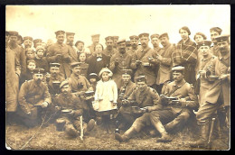 OBERHOFFEN SUR MODER - CAMP MILITAIRE - MARS 1915 - GROUPE DE SOLDATS ET CIVILS  - Other & Unclassified