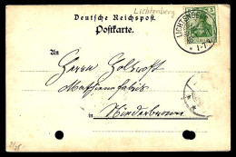 COURRIER DE LICHTENBERG - 1904 - AFF 5pf GERMANIA - Covers & Documents