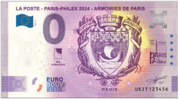FRANCE 2023 - Billet Souvenir / Touristique - PARIS - PHILEX 2024 - Les Armoiries De La Ville De Paris - Pruebas Privadas
