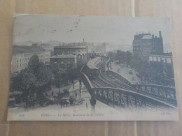 CPA -  AU PLUS RAPIDE - PARIS - LE METRO - BOULEVARD DE LA VILLETTE  -   VOYAGEE TIMBREE 1905 - Pariser Métro, Bahnhöfe