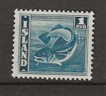 1939 MNH Iceland Mi 208-B Perf 14:13 3/4 Postfris** - Ungebraucht
