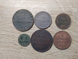 Denmark Set 6 Coins 16-1 Skilling 1813-1818 - Danimarca