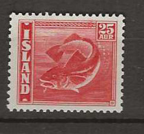 1940 MNH Iceland Mi 216-B Perf 14:13 1/2 Postfris** - Unused Stamps