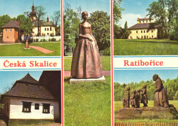 RATIBORICE, CESKA SKALICE, MULTIPLE VIEWS, ARCHITECTURE, SCULPTURE, CHURCH, CZECH REPUBLIC, POSTCARD - Tchéquie