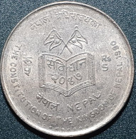 Nepal 5 Rupee, 2047 (1990) Constitution KM1063 - Népal